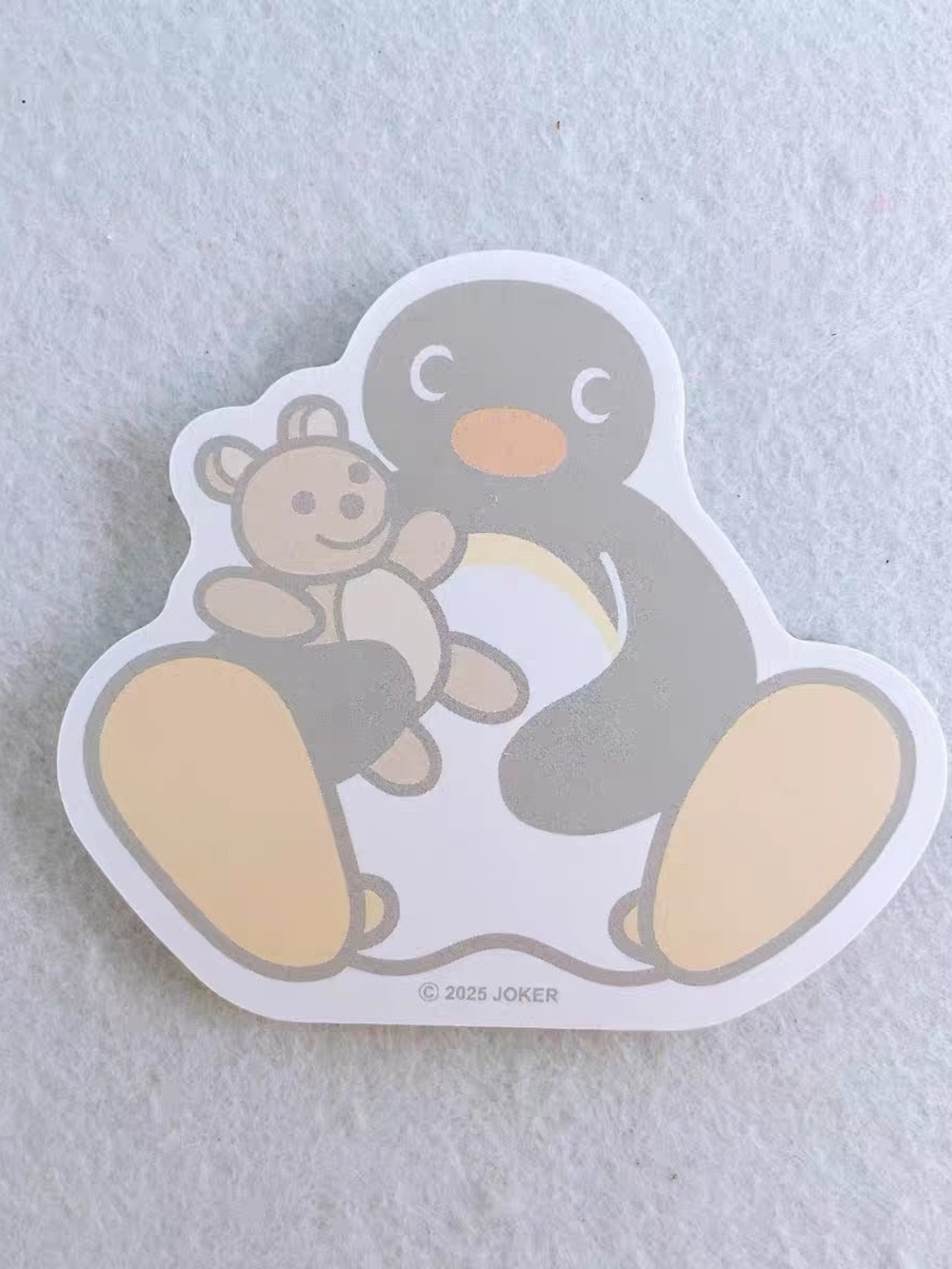 Cute Pingu Note Pad 60 Sheets  7x8cm Penguin with Teddy New